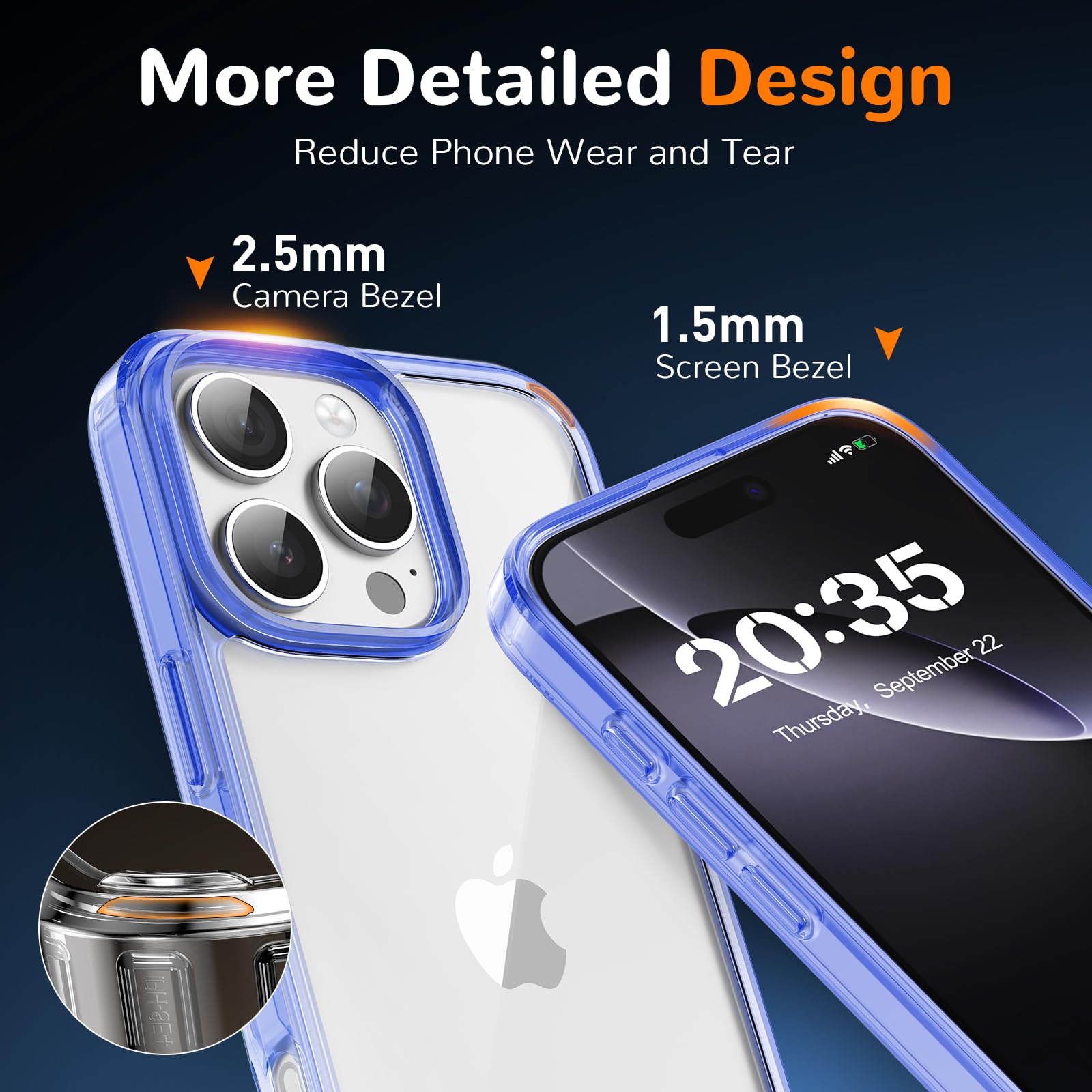 Clear Case for iPhone 15, Ultra Thin, Shockproof TPU Cover, Anti-Yellowing, Crystal Clear, Phone Case for Apple iPhone 15 - Clear — view 343