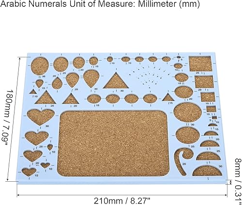 Miniatura 17 de PATIKIL Paper Quilling Template Board 8x7 Inch, Mould Crimper Tool for Paper Strips DIY Art Crafts, Rose Red