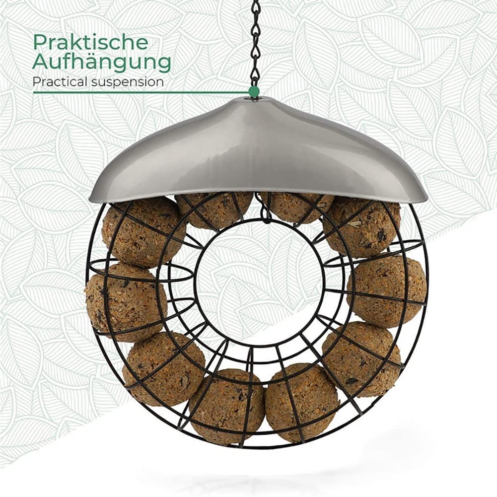 Alimentador de pájaros Colgante de Anillo, Regalos para Amantes de los pájaros, comedero de Bebedero de colibrí para jardín, Patio, Valla, decoración de Cubierta