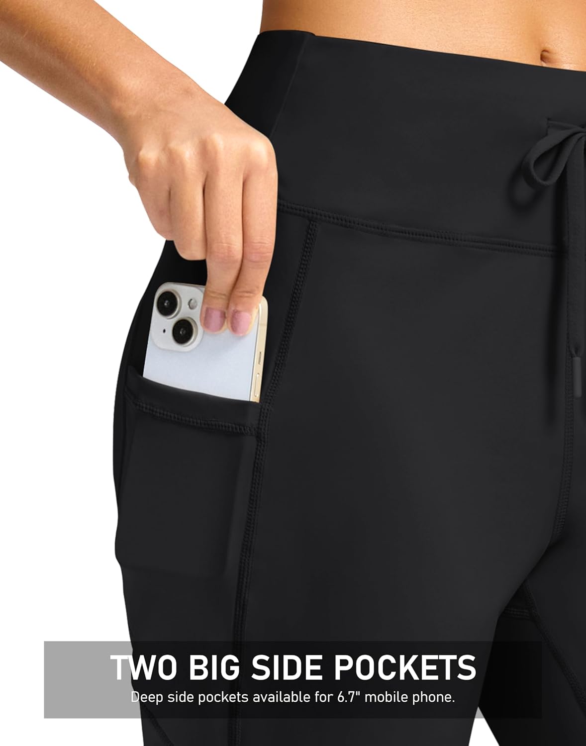 G Gradual Yoga Capri Pants for Women with Pockets High Waist Capris Leggings Tummy Control Straight Workout Summer Crop Pants - Image 4