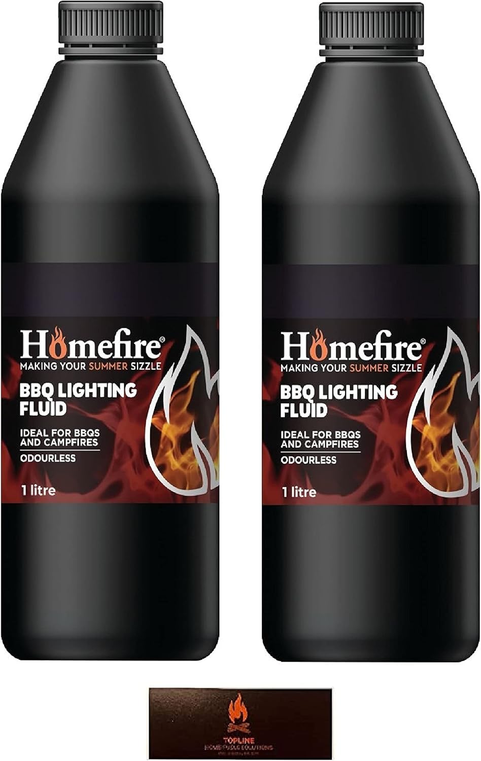 Topline Pack of 2 Homefire Barbecue Lighting Fluid 1 Litre with