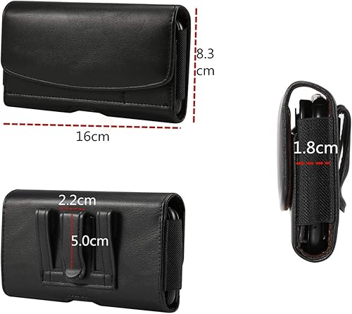 Miniatura 3 de Funda horizontal para teléfono celular con clip para cinturón para Samsung Galaxy S22 PlusS20 FE S23 PlusS23 FEA52 A53 A33 A32 A52s iPhone 14 Pro