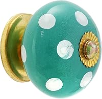 Vista 10 de Tiradores para tocador - Manejados a mano de cerámica de campo para cajones de armarios de cocina - Tiradores para armario de granja estilo bohemia