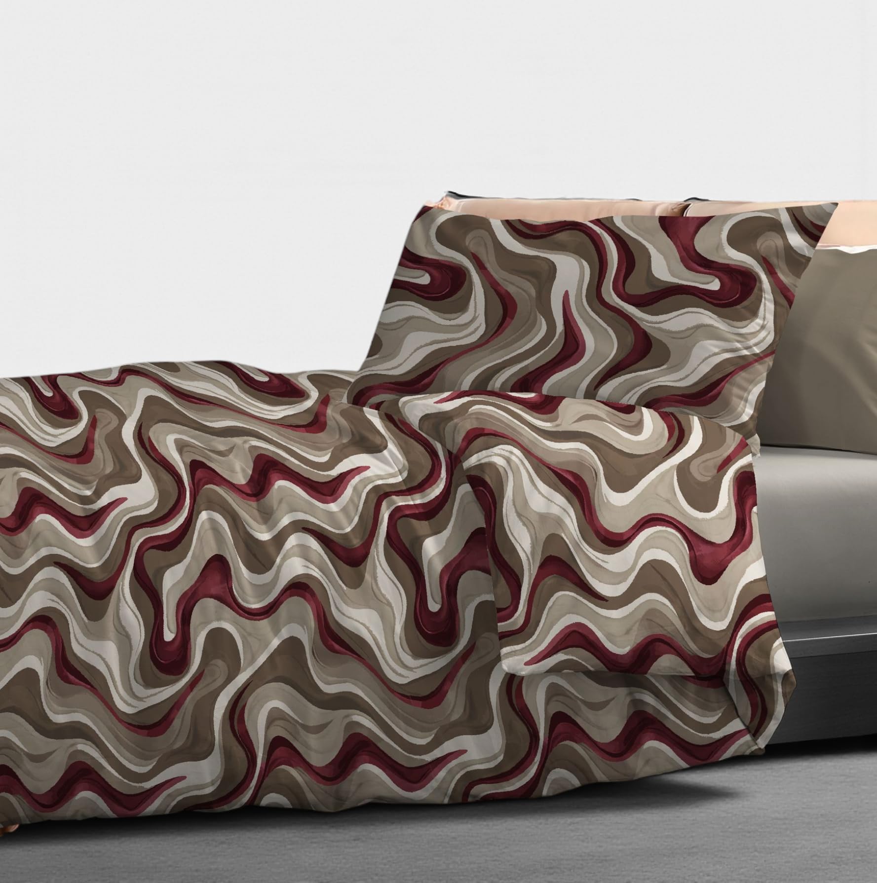 Housse de couette 100% coton Riad Arredo Magma Burgundy 200x250 cm