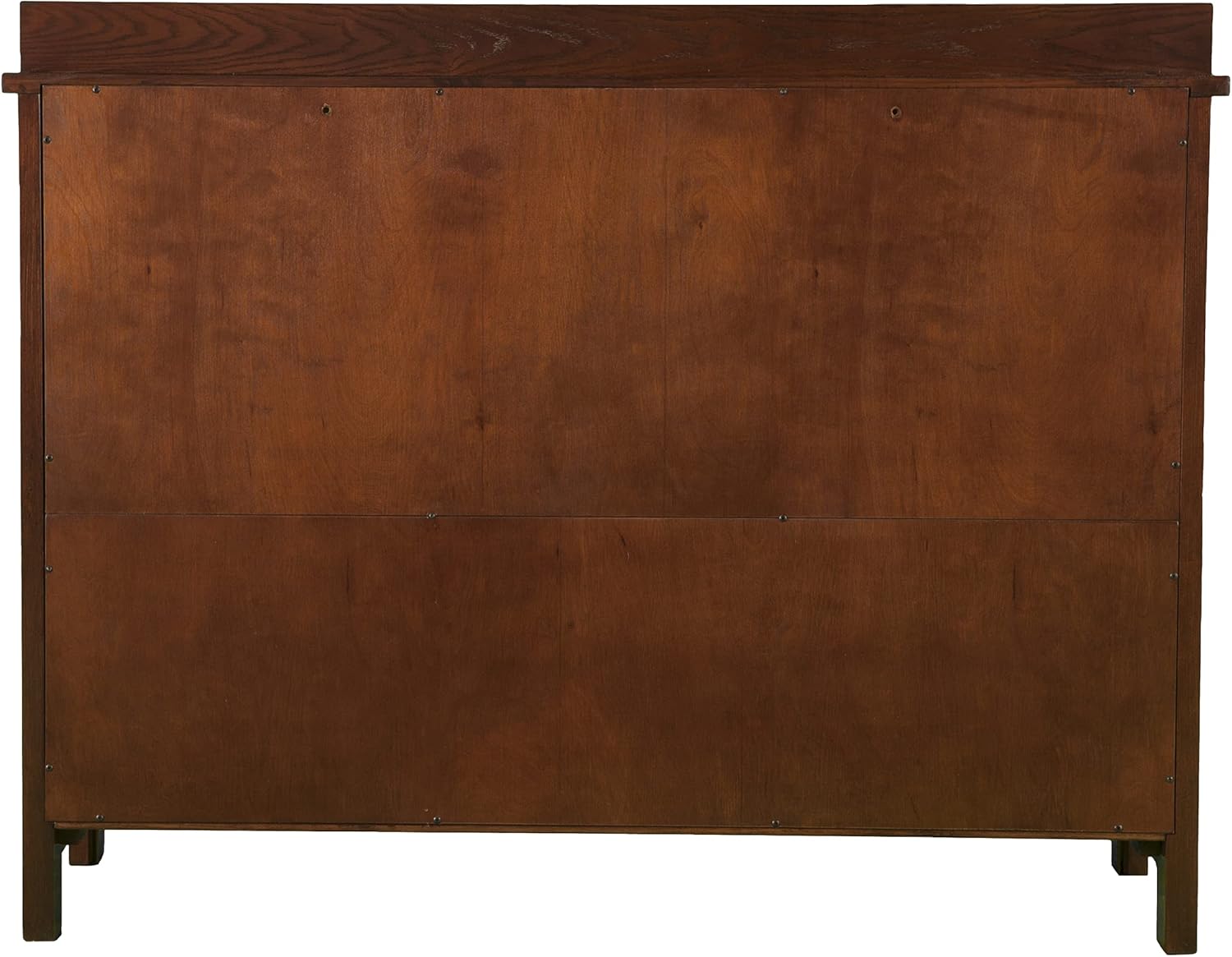 SEI Furniture - Camino Mission Faux Slate Sideboard And Display Curio - Transitional Design, Brown Finish - Ideal for Living Room, Dining Room (CM2900)