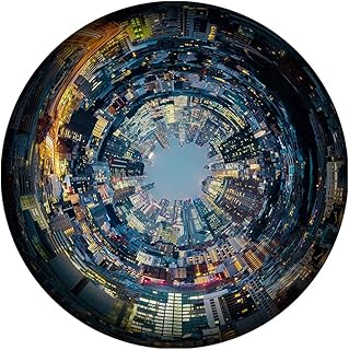 Jigsaw Puzzles 1000 Pieces -City Vision Round puzzles-1000 Piece Puzzles for Adults Teens Large Puzzle, Art Puzzles