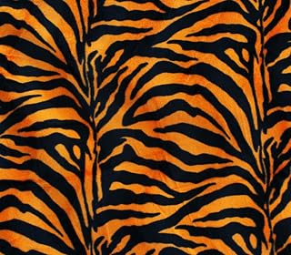 Velboa Fabric Faux Fake Animal Fur Zebra Orange / 60" Wide/Sold by The Yard