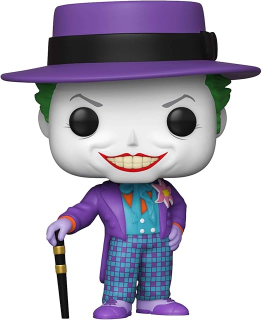 Funko POP! Heroes: Batman 1989 - The Joker With Hat and Cane - 1 in 6 Chance Of Receiving A Rare CHASE variant - Funko POP! 47709
