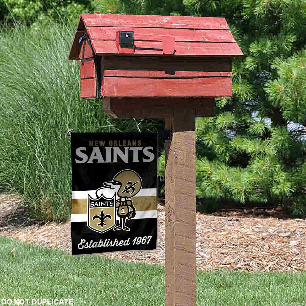 Saints Throwback Retro Vintage Garden Flag Double Sided Banner - Image 3