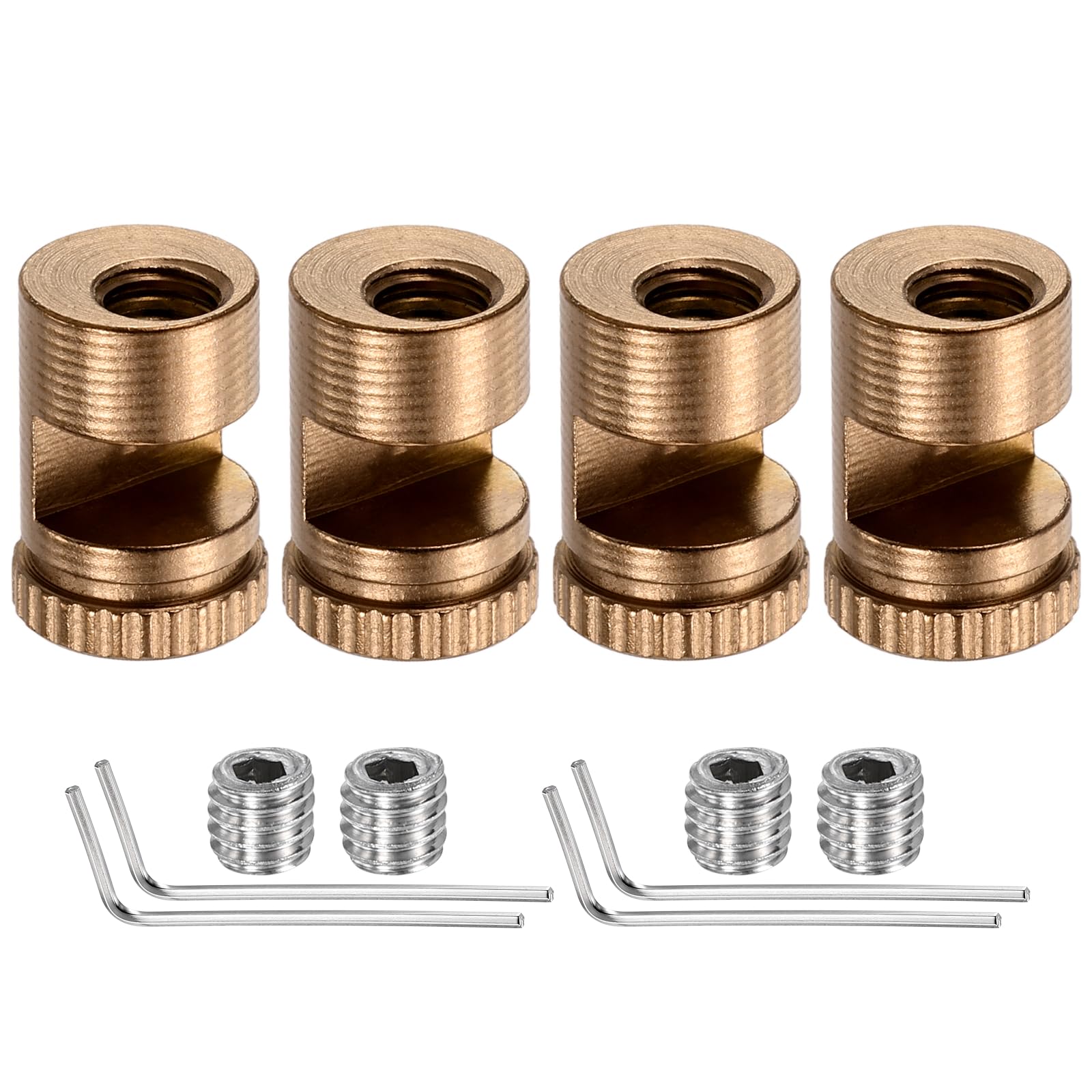 sourcing map 4 Set Thumb Stud 3.1mm Stainless Steel Folding Tool,Rose Gold โ image 1