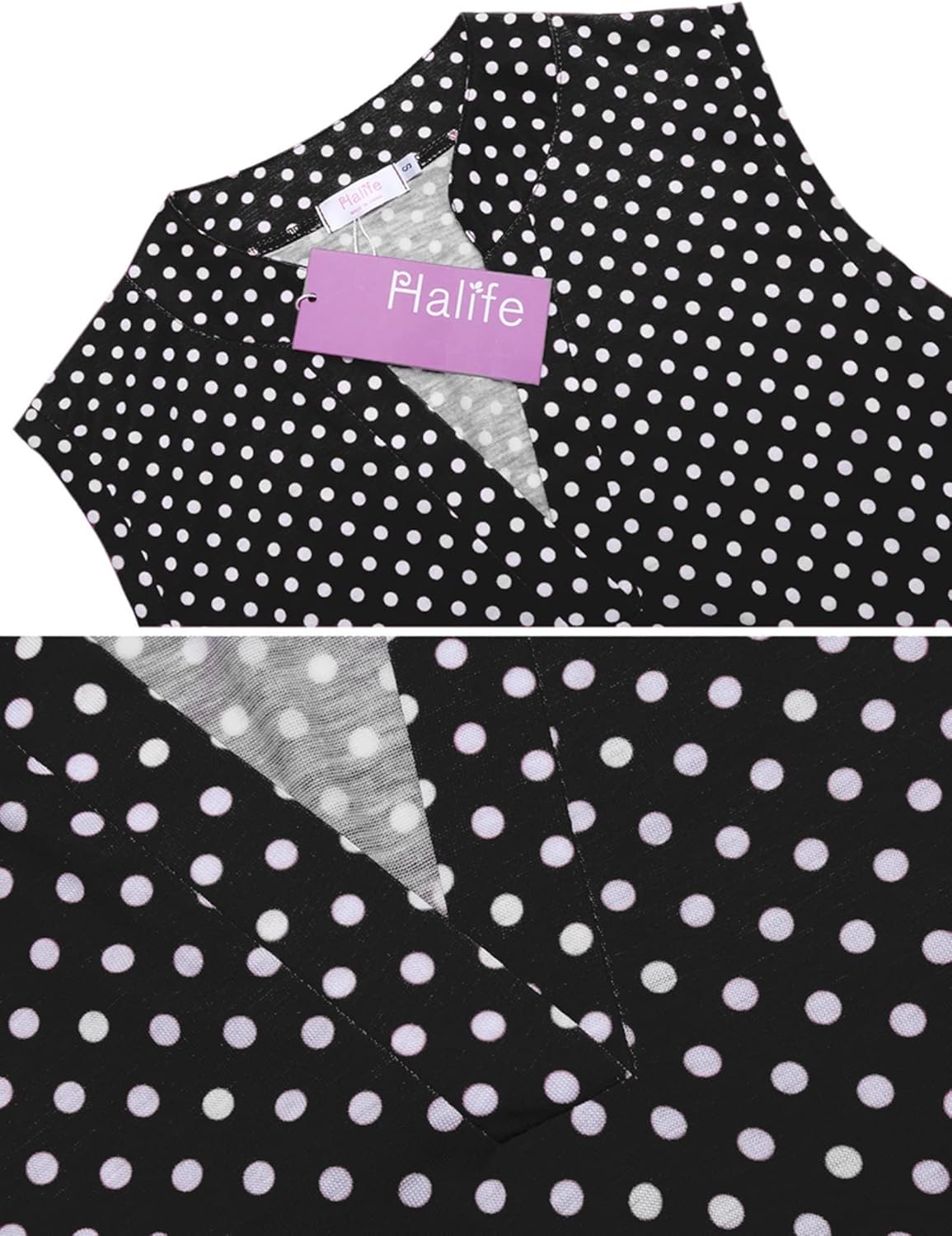 Halife Women's Sleeveless Floral Print V Neck Tunic Tank Tops Blouse Shirts - Image 3