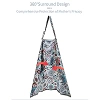 Vista 8 de Insular Funda de lactancia para lactancia materna, funda de alimentación infantil, delantal de algodón transpirable para privacidad, begonia rosa