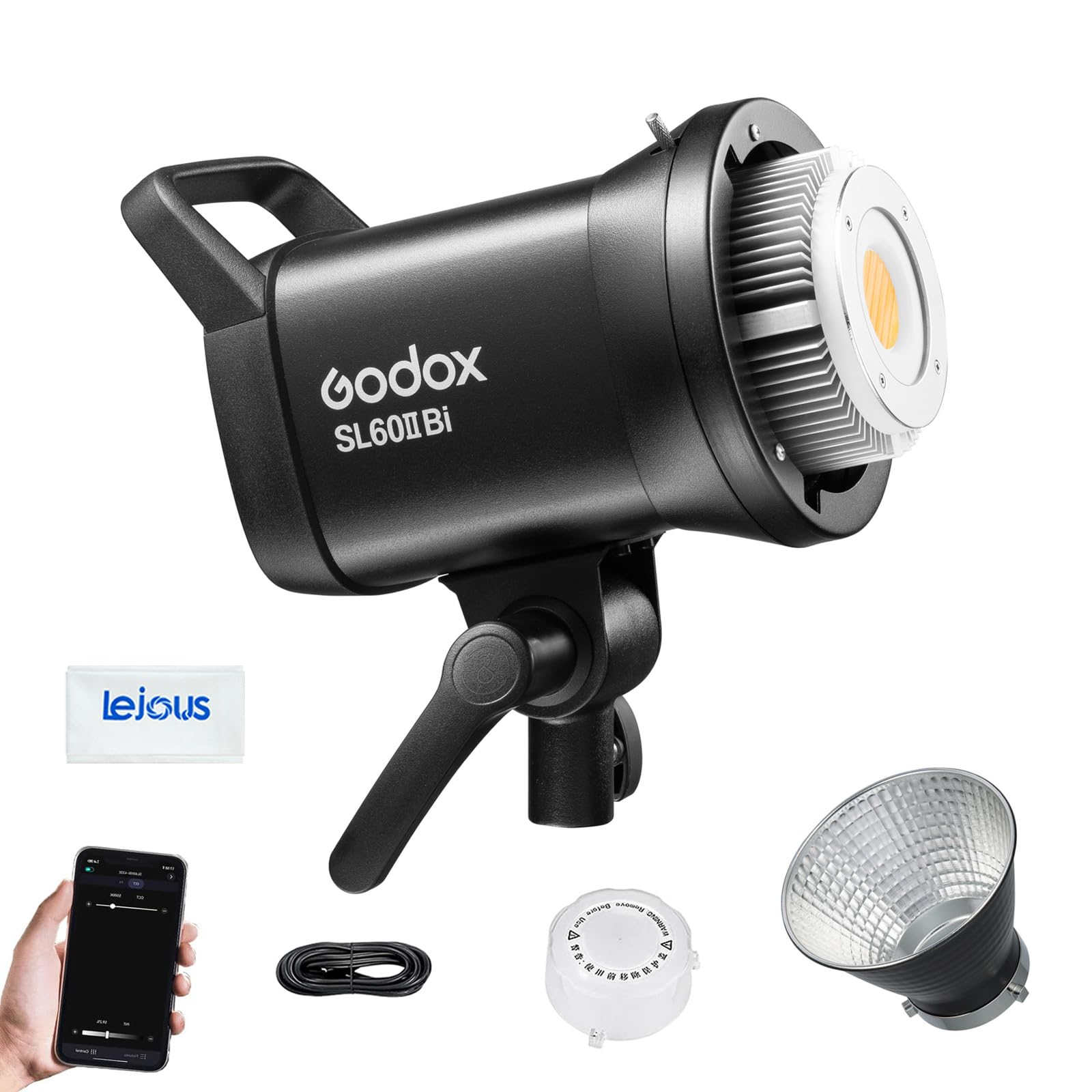 Godox SL60IIBi Bi-Color LED Video Light, 75w 2800k-6500K CRI96+