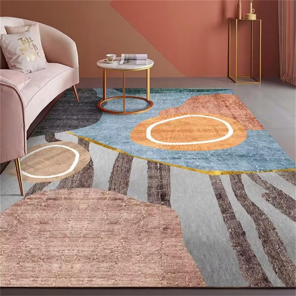Tapis de balcon bleu moderne 90x120 cm pour chambre de garçon