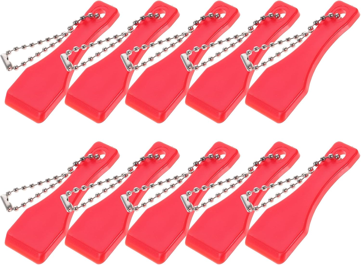 NUOBESTY 40pcs Card Scratcher Tool Keychain Lottery Ticket Scraper Plastic Design Easy to Carry and Store