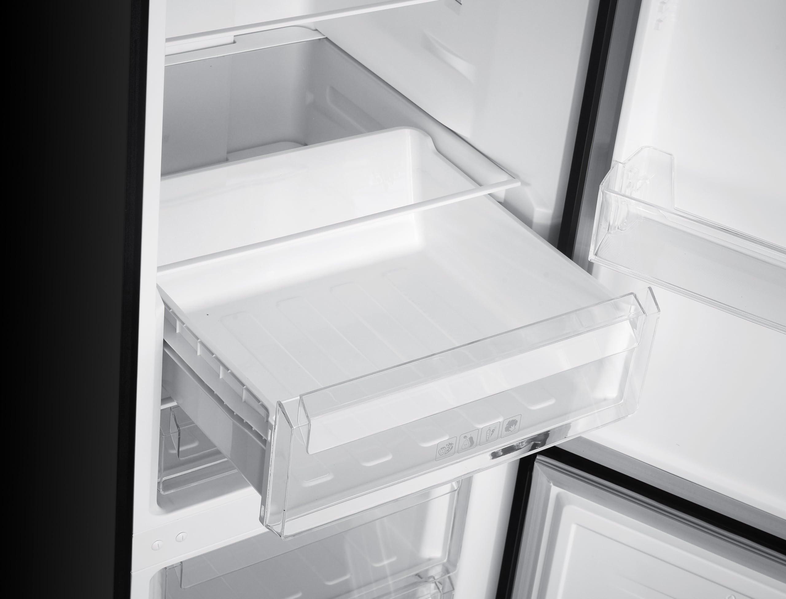 GEDTECH Réfrigérateur combiné congélateur bas 323L GCB323NFDX - No Frost - Dark inox