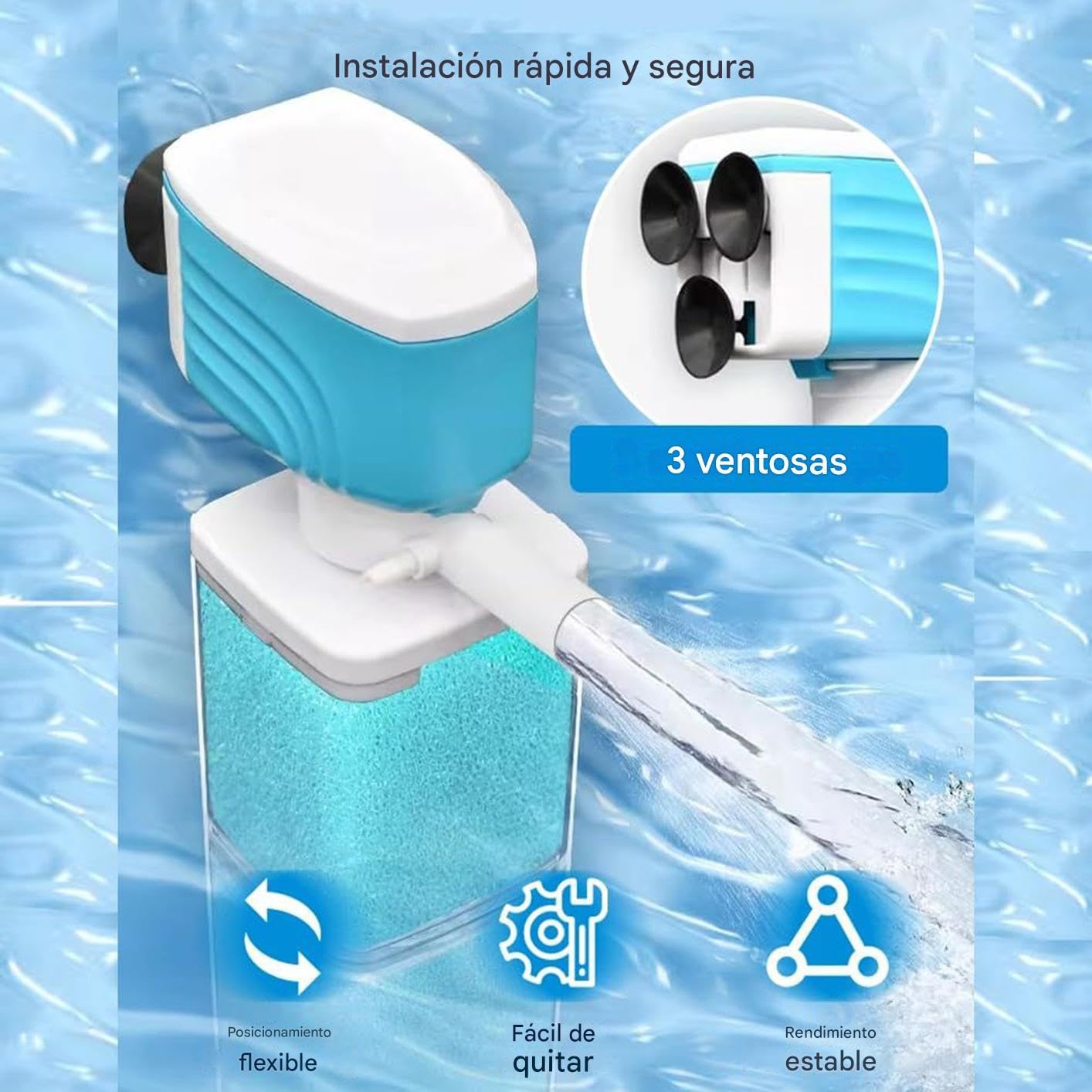 Genérico Filtros para Peceras Filtración Clear Wave Maker | Filtros Internos Sumergibles Peceras Agua Dulce Hogar Cría Marino Oficina Camarón
