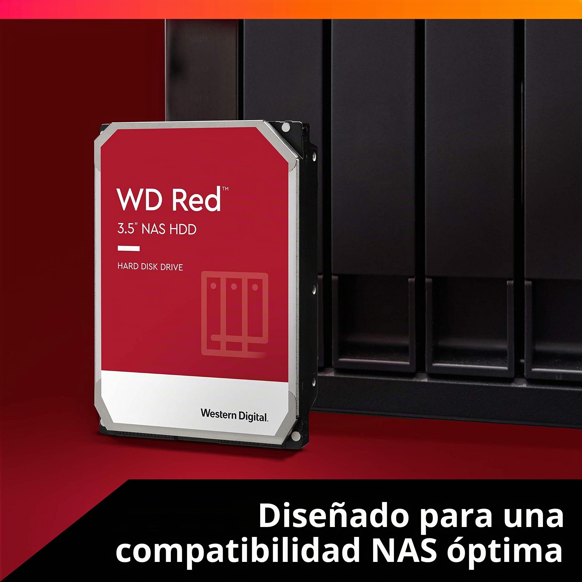 WD Red 4TB Disco duro interno NAS 3.5" - 5400 RPM, SATA 6 Gb/s, SMR, 256MB Cache – WD40EFAX