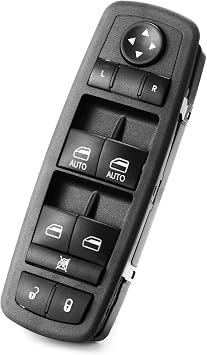 Power Window Switch for 2011 2012 2013 Dodge Durango, Front Left Master Driver Side Control Button,Door Lock Switch for 68086693AC 68086693AD 68086693AE(11 Pins)