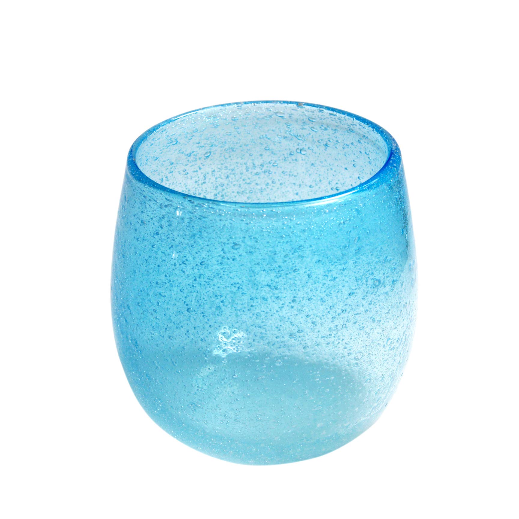 Ryukyu Style Tropical Bubble Glass Tumbler Water Blue 9oz Glass Cup Japan