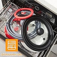 Vista 8 de Cubierta Antisalpicaduras para Microondas Cubierta de Vidrio Ventilada Tapa Protectora Antisalpicaduras con Silicona Plegable para Alimentos como