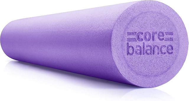 Foam Roller Massager 90cm Long Medium Density EPE Muscle Massage Core Balance (90cm - Purple)