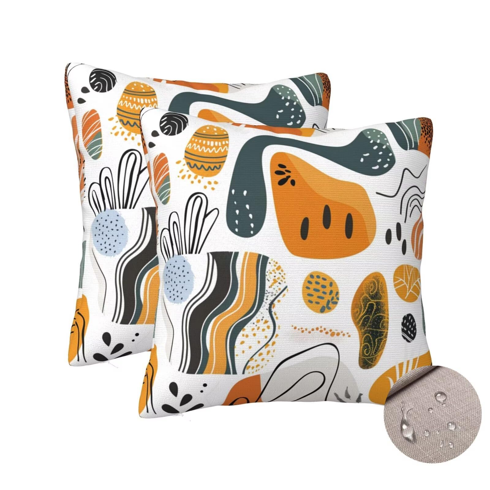 Housse coussin 70x70 cm de coussin extérieur de jardin carré canapé patio
