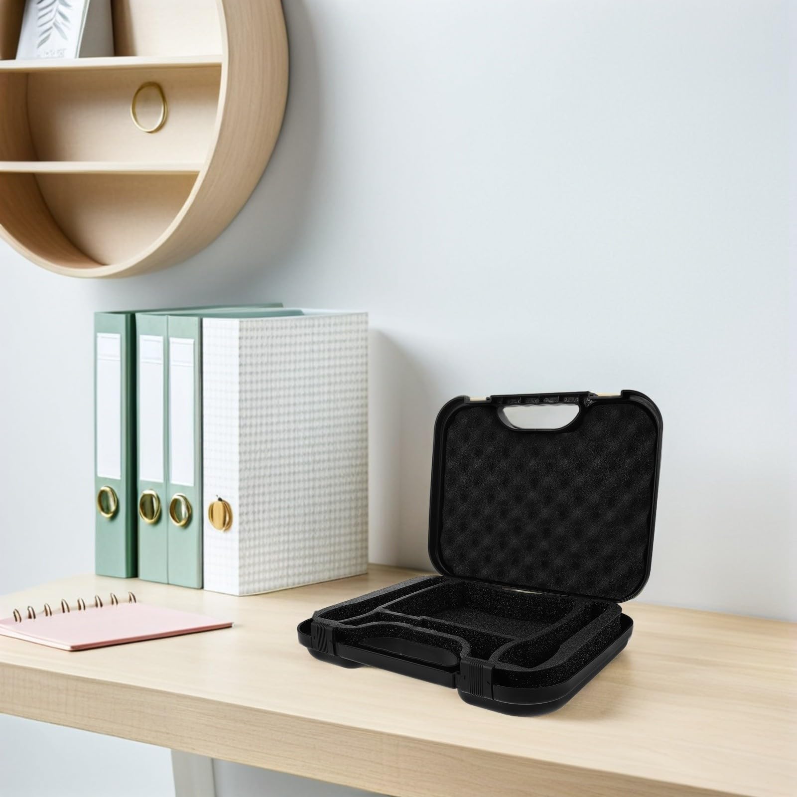 2 Pezzi Valigia per Microfono Wireless Protezione Antiurto, Grande Capacità, Manico Portatile in Plastica, Adatta per Performance Musicali All'aperto e Studi Professionali