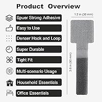 Vista 2 de Strong Hold Self-Adhesive Cable Management Under Desk - 40 PCS Cord Organizers, Adjustable Hook and Loop Cable Ties, Reusable Cord Holder, Cable