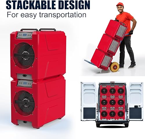 Miniatura 7 de MOUNTO 150Pints LGR - Deshumidificador industrial con bomba y manguera de drenaje, deshumidificador portátil con ruedas para el hogar, sótanos,