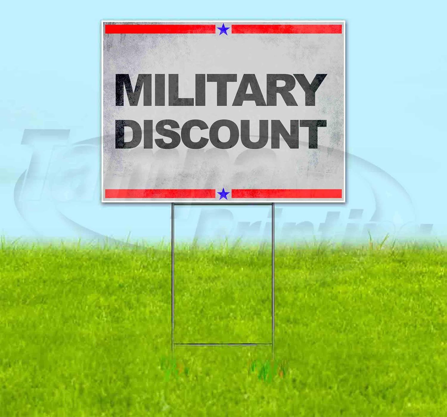Military Discount (18" X 24") Yard Sign, Quantity Discounts