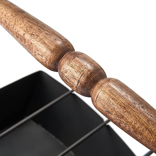 Miniatura 7 de Plato para servir en forma de hierro con 4 brochetas de barbacoa para parrilla de barbacoa en barco de servir, palitos de barbacoa reutilizables