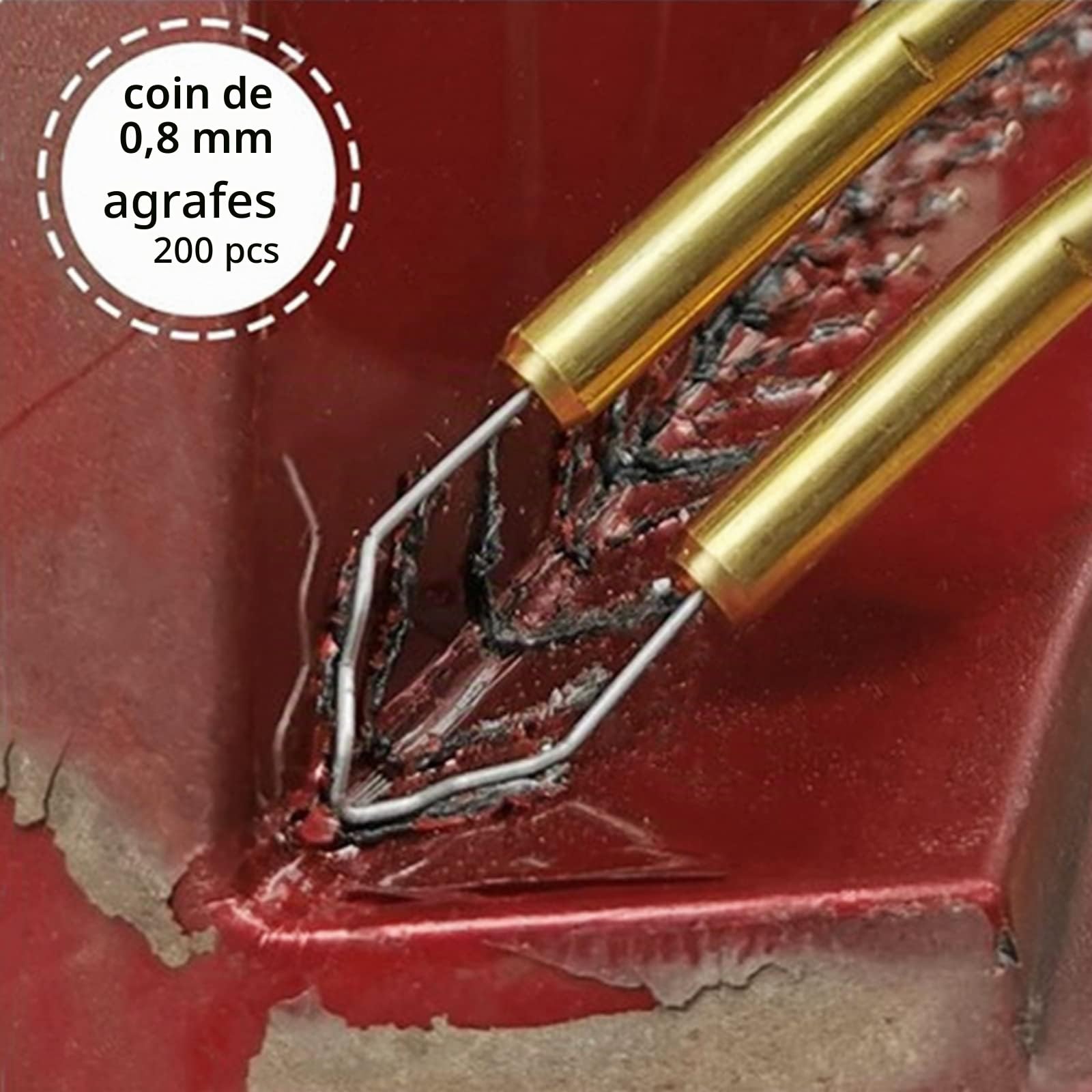 Lot de 1200 agrafes pour réparation de voiture en plastique pour pare-chocs de voiture en plastique