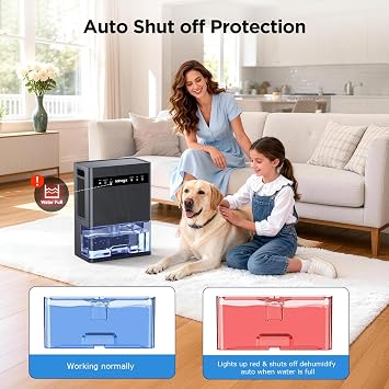 106 OZ Large Capacity Dehumidifier for Home, 1000 Sq. Ft. Coverage