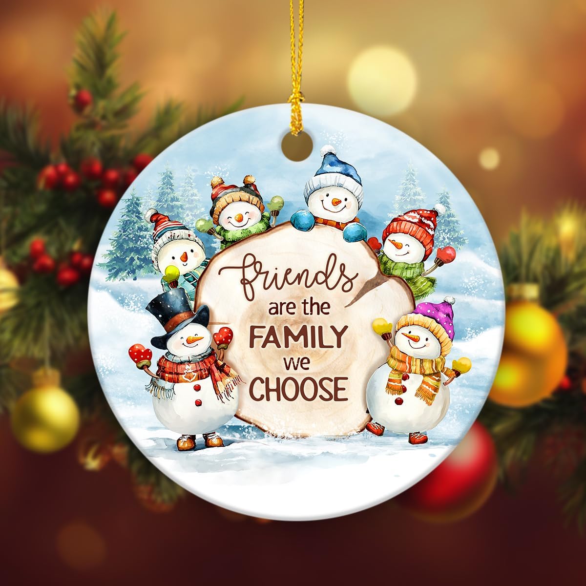 Friends Christmas Ornaments 2025, Friendship Ornaments for Christmas Tree, Bestie Gifts for Women, Ceramic for Christmas Decor, BFF Ornament for Friends, Sister - Image 7