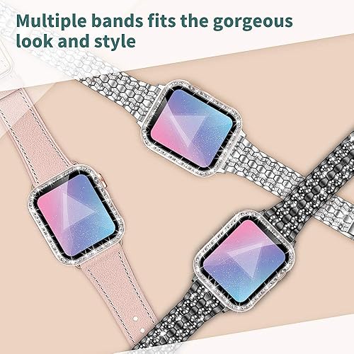 Vista 18 de TOCOL - Juego de 2 fundas para Apple Watch Series 6/5/4/3/2/1 y Apple Watch SE. Claro