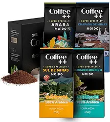 Kit 4 Pacotes Café Especial Torrado e Moído Coffee Mais Fazendas E Arara