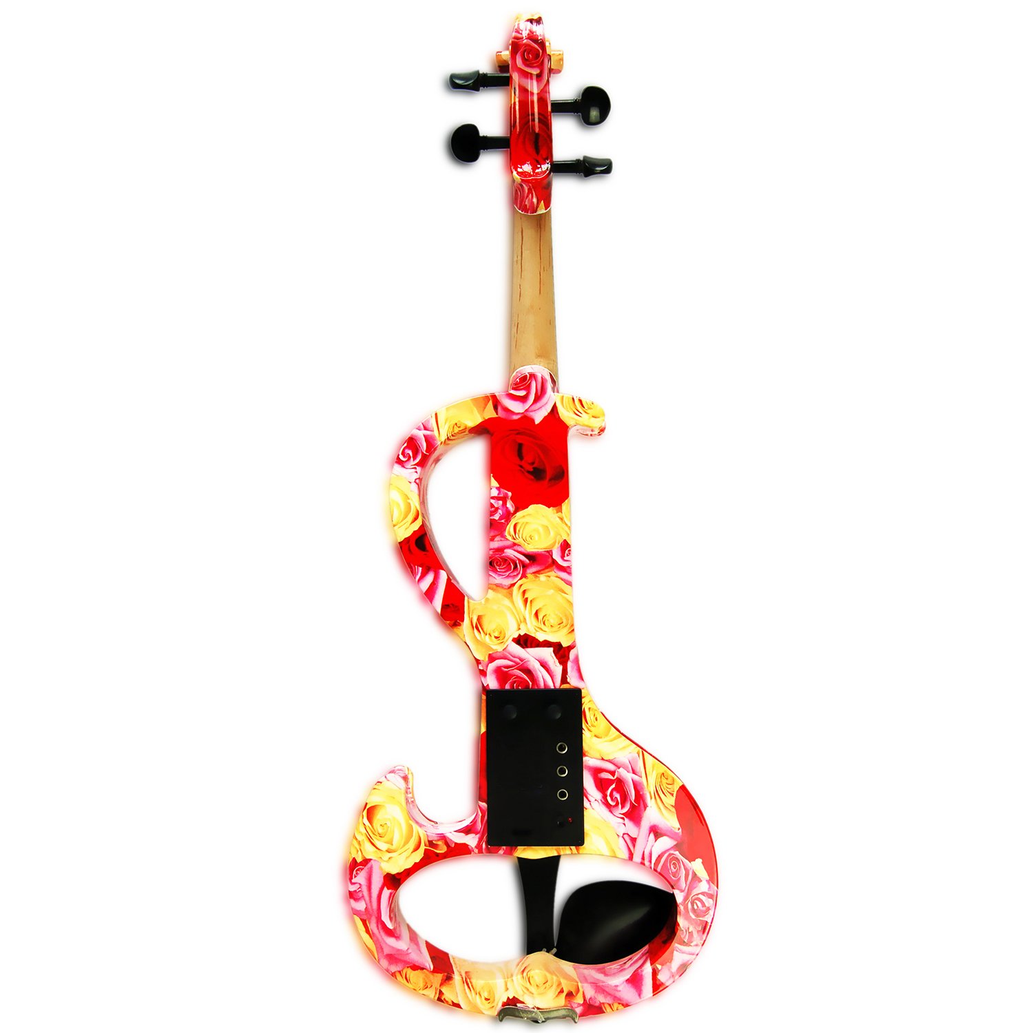Aliyes - Violino elettrico professionale a mano da donna, silenzioso, 4/4, in legno massello, professionale, per principianti, per violino da viaggio, per spalla, 1003