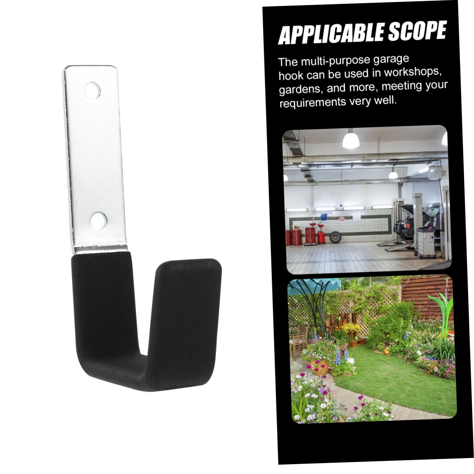 Lurrose 3 Set Gancio Resistente Per Pesante Box Auto Parete Appendi Attrezzi Dovere Attrezzo Montato Utilità Ganci Di Conservazione Del Garage Appendiabiti Organizzativo Acciaio 2 Pezzi*3