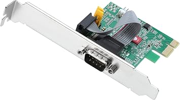 SIIG Single Serial PCIe Card Adapter, 16650 UART, Baud Rates up to 250Kbps, PCIe 2.0 x1 to 1x RS-232 Male 9-pin DB9, RS-232 5V or 12V Power, ASIX AX99100 Chipset, Dual-Profile Brackets JJ-E20611-S1