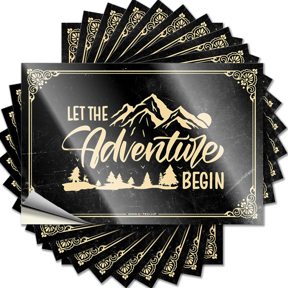Fzfn Colour Let The Adventure Begin Hard Personalized - Tiki Bar Accessories Saying Self Adhesive Sticker(6X9cm)