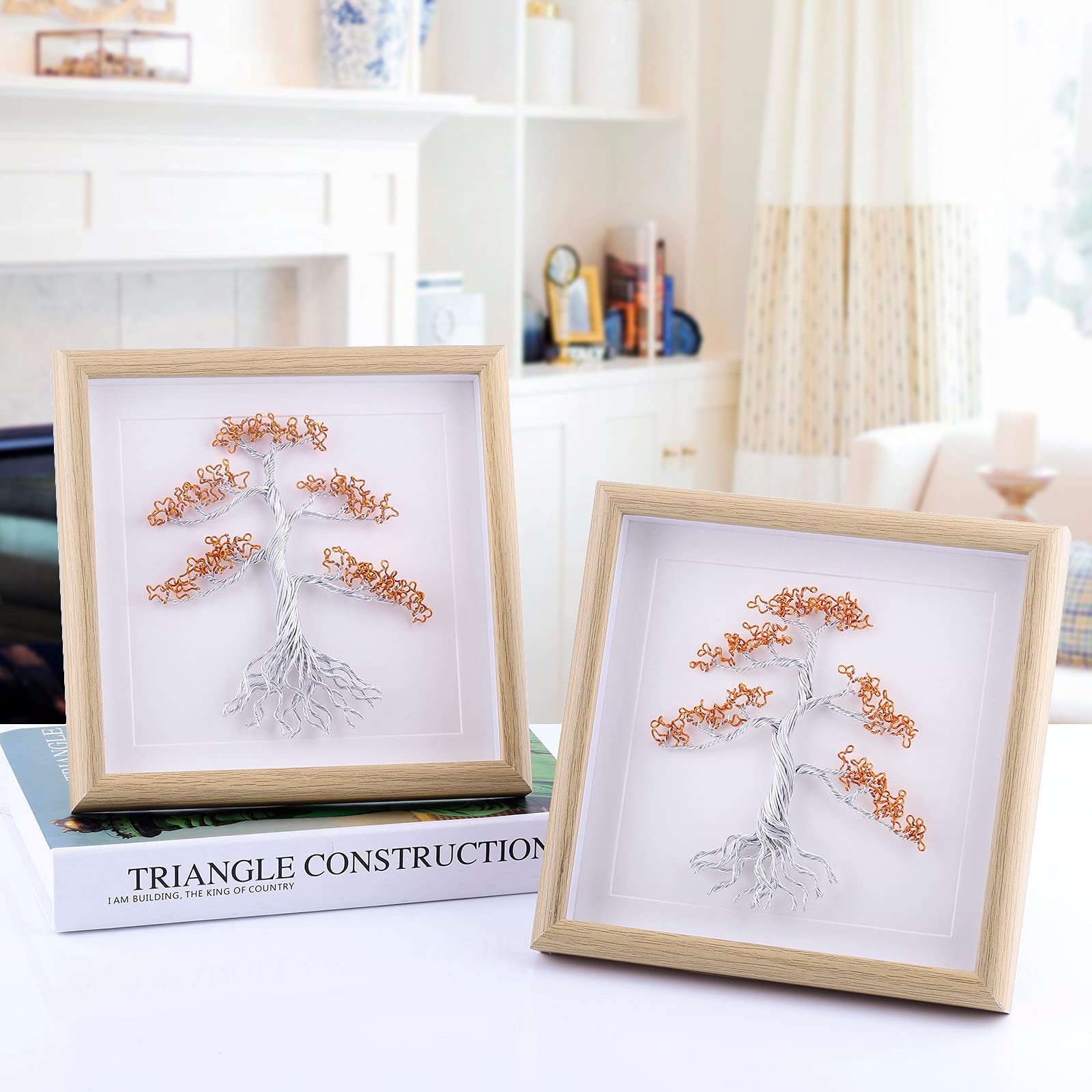 mookaitedecor Aluminum Wire Tree of Life Photo Frame for Desktop