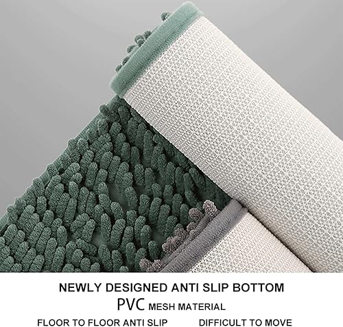 Miniatura 4 de Johofiow Alfombras pequeñas de baño, alfombras de microfibra extrasuaves y absorbentes, se pueden lavar a máquina y secar a máquina, 40 x 60 para