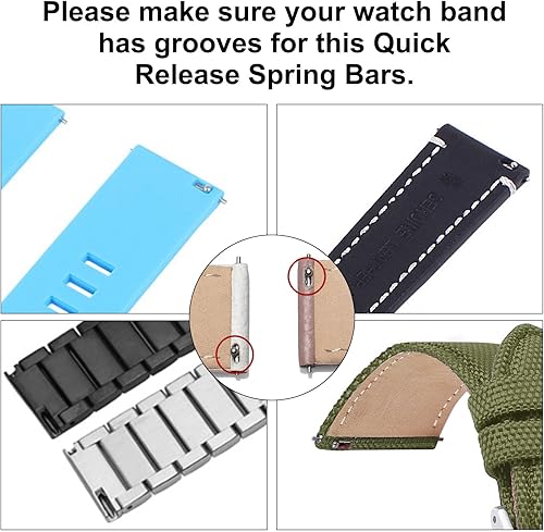Miniatura 5 de Hapysen 22mm Quick Release Spring Bar Compatible for Samsung Galaxy Watch 3 (45mm)Gear S3 ClassicFrontierGalaxy Watch (46mm)Gear 2 R380  NeoNeo R381