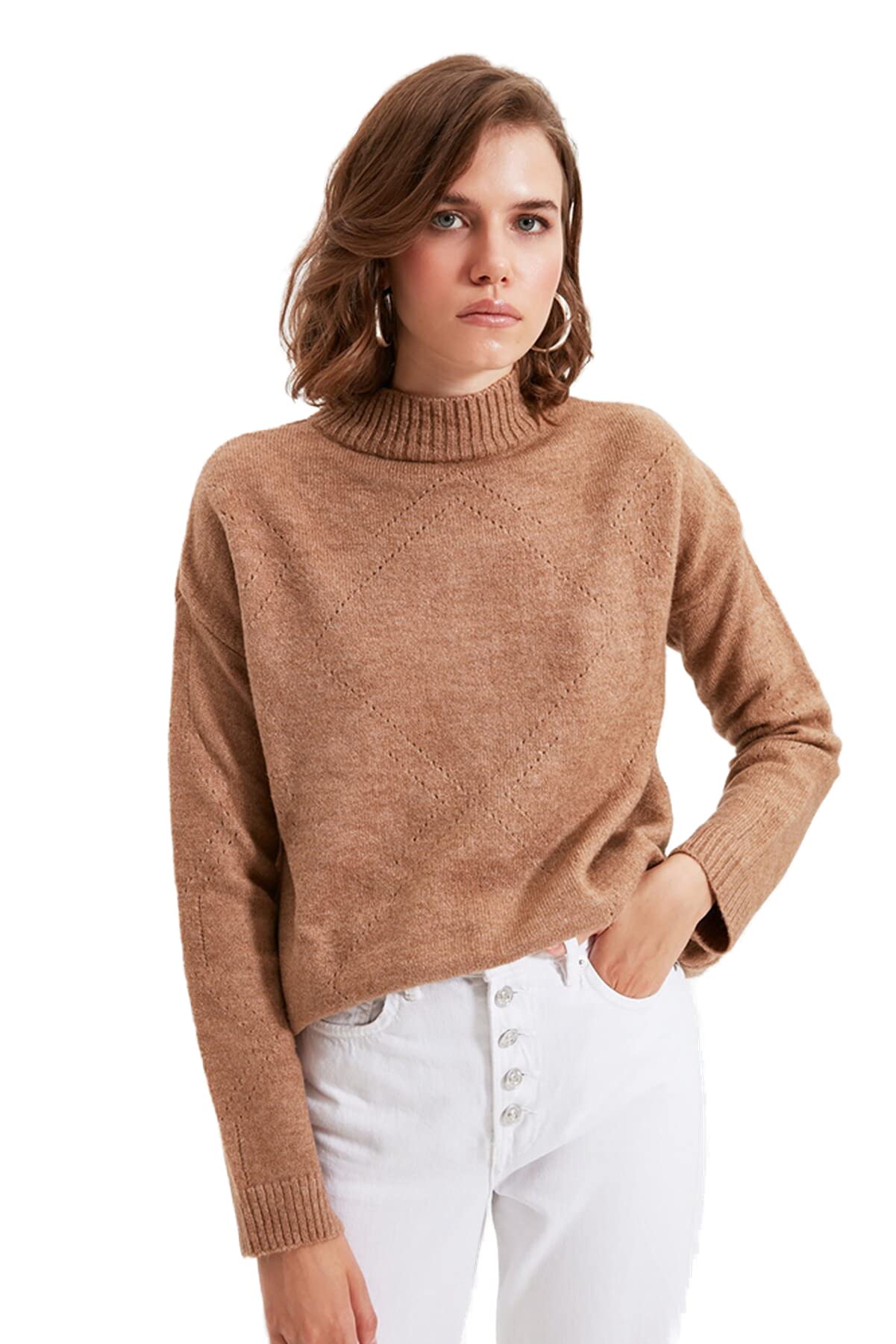 Trendyol Women Regular Basic Crew Neck Knitwear Sweater