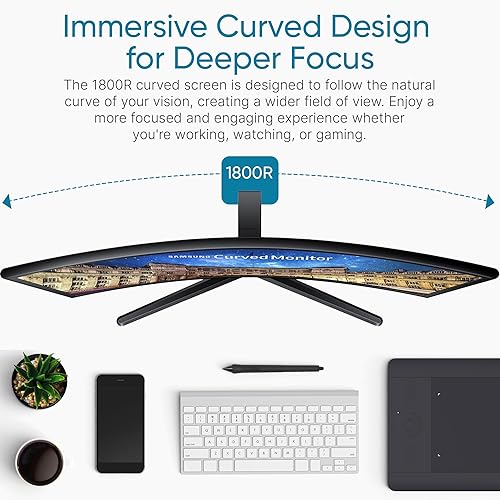 Miniatura 4 de Samsung Monitor curvo S36GD de 27"  LCD FHD, 169, 1920 x 1080, HDMI, VGA, VESA, protector de ojos y tecnología sin parpadeo  Solución integral de