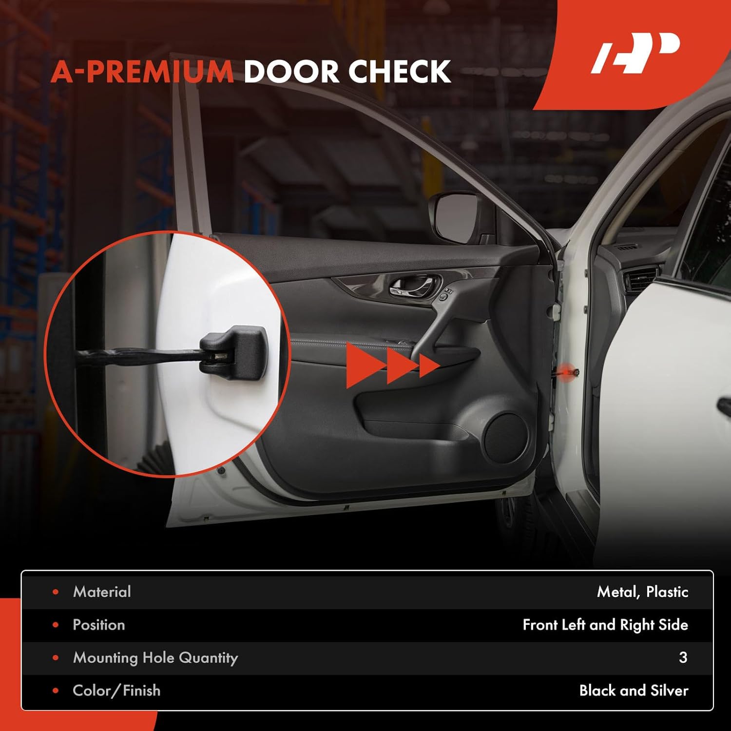 A-Premium 2PCS Front Left and Right Door Check Strap Stopper Compatible with Chevrolet Impala 2014-2020