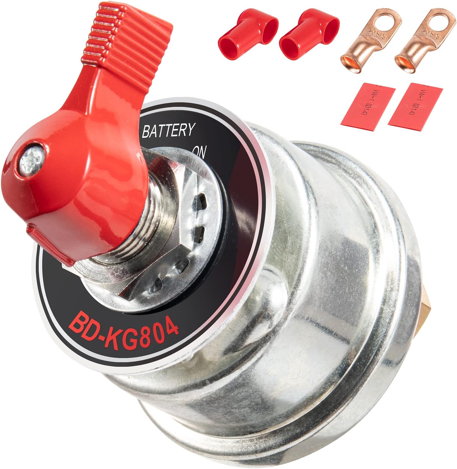 KACOLA High Current Battery Disconnect Switch 300A, 12-24V Master Battery Power Cut Isolator Kill Switch with Face Plate for Car, Vehicle, RV and Marine Boat, Prevent Battery Drain