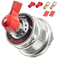 Vista 1 de Interruptor de desconexión de batería de alta corriente 300A, interruptor maestro de corte de energía de batería 12-24V, aislador, interruptor