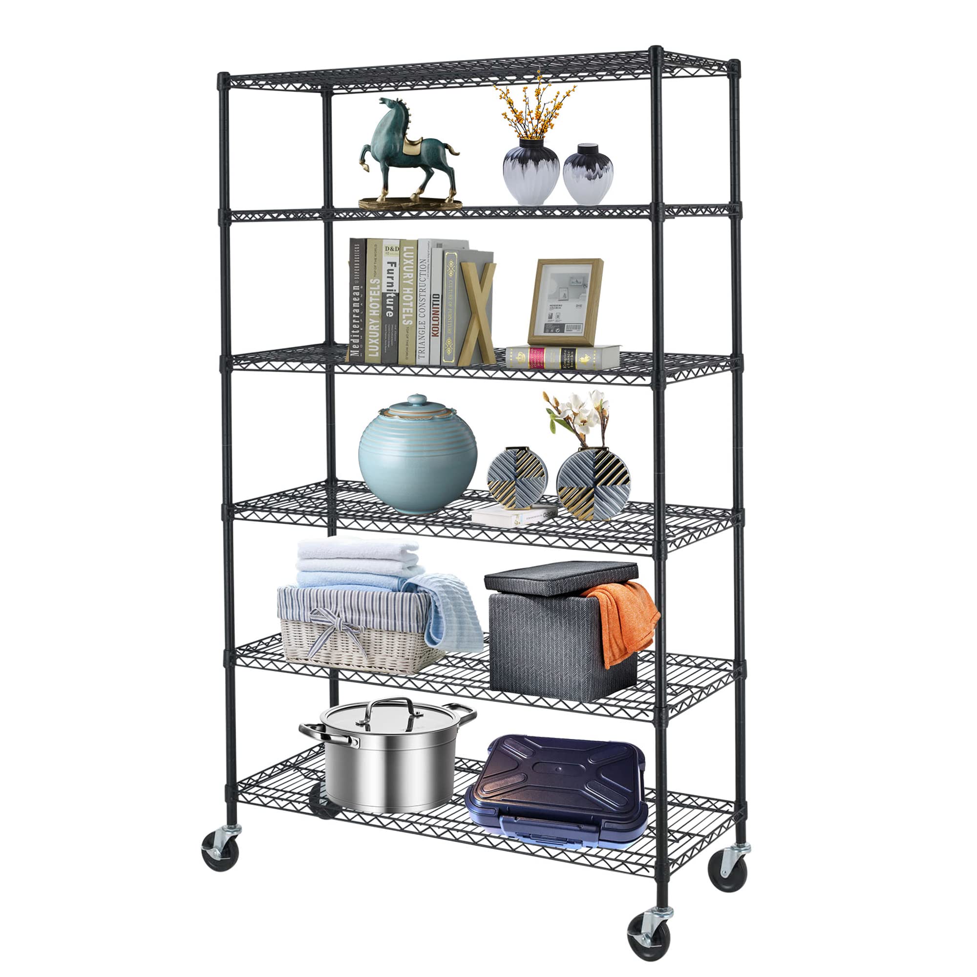 Buy Vnewone 6Tier Storage Shelves Large Wire Shelving Unit NSF Metal